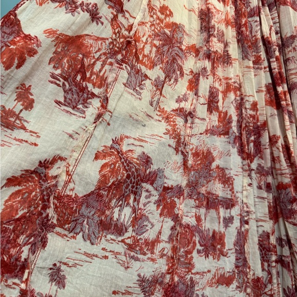 Free People Pink and Red Ruffled Halter Maxi Dress - Picture 3 of 5